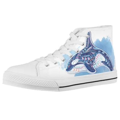 Blue Mandala Canvas Shoes