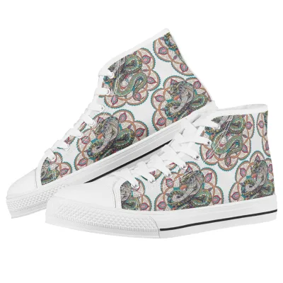 Mandala Snake Canvas Shoes