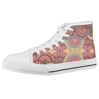 Pink Mandala Canvas Shoes