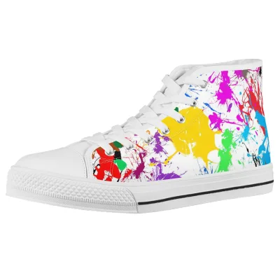 Splatter Rainbow Cloud Canvas Shoes